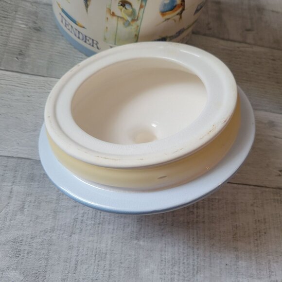 Butterfly Floral Ceramic Storage Jar Canister Lidded Nature Marjolein Bostin - Picture 9 of 10